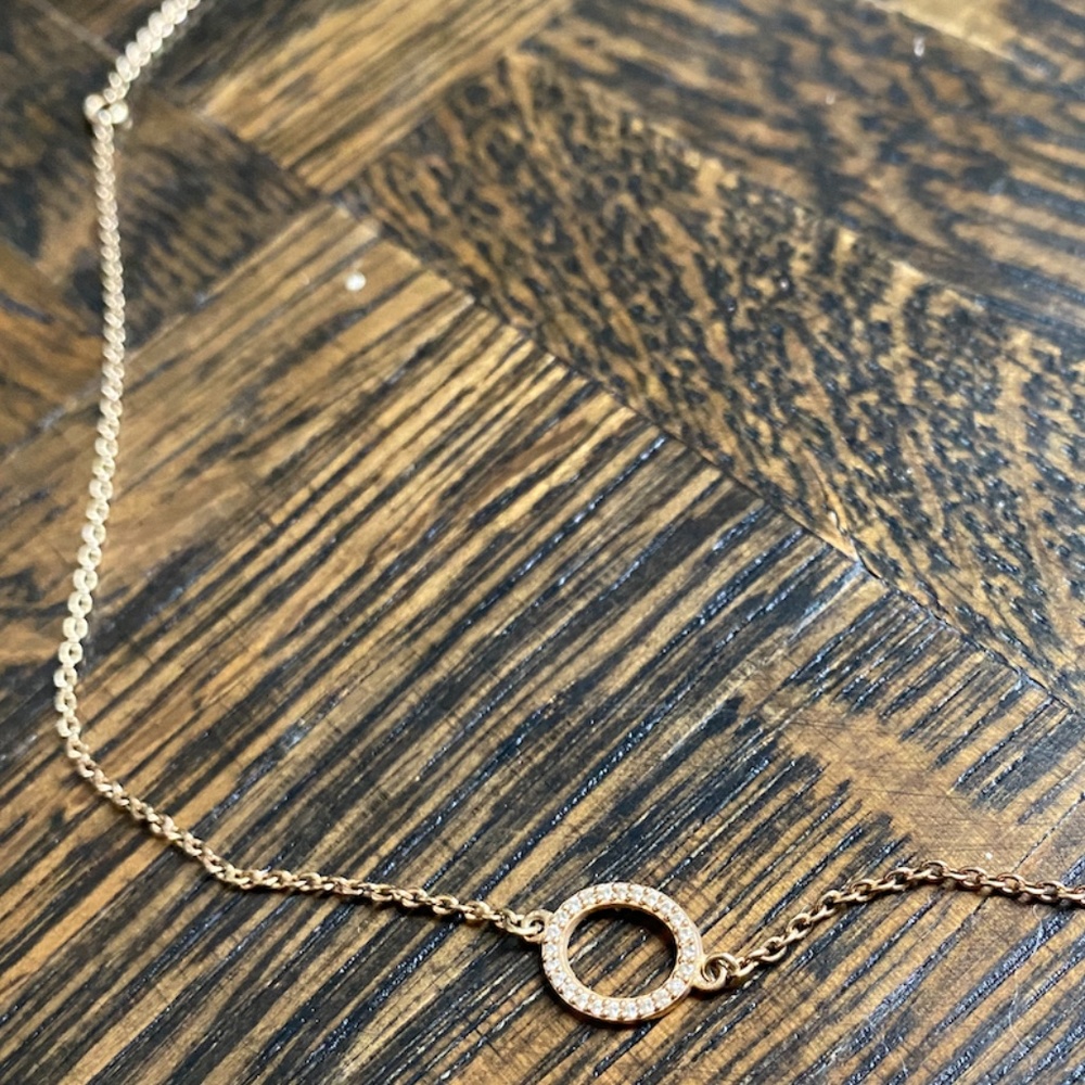Stella and Dot 14K Vermeil & Crystal Necklace 18"